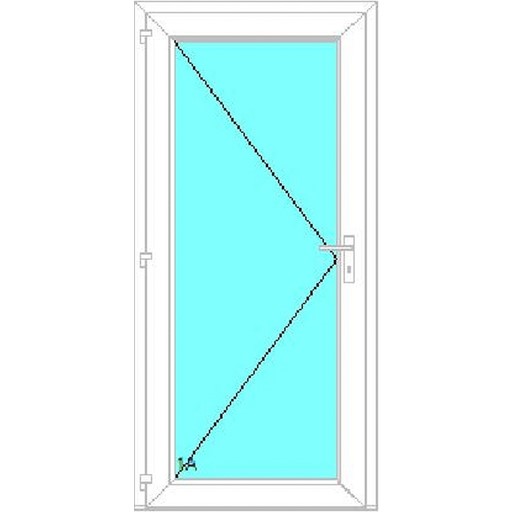 Classic üveges egyszárnyú befelé nyíló bejárati ajtó
