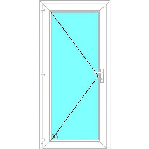 Comfort üveges egyszárnyú kifelé nyíló bejárati ajtó