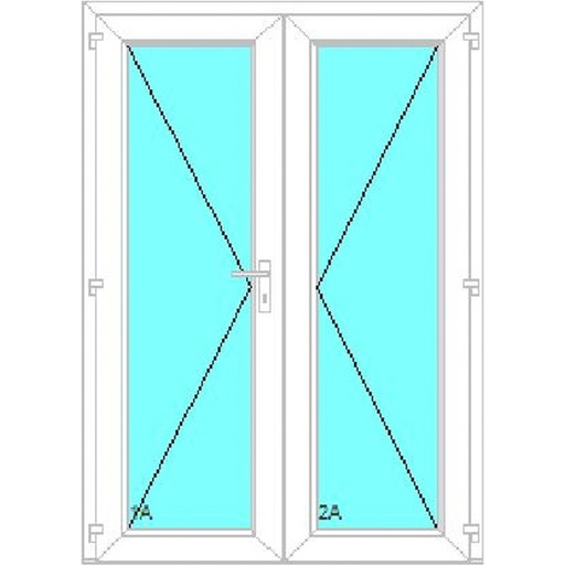 Comfort üveges kétszárnyú kifelé nyíló bejárati ajtó